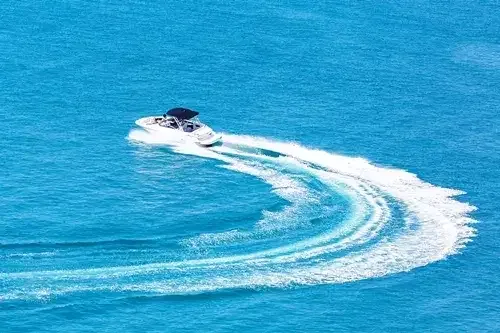 Speedboat Trip to Orange Bay Hurghada - modern vessel with comfortable seating offering a fast and exclusive journey to the tropical paradise