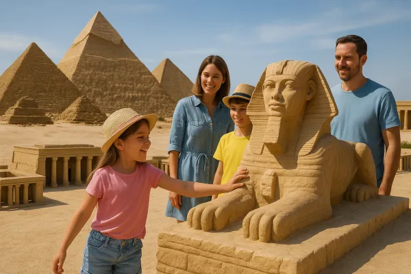 Mini Egypt Park with miniature Egyptian monuments