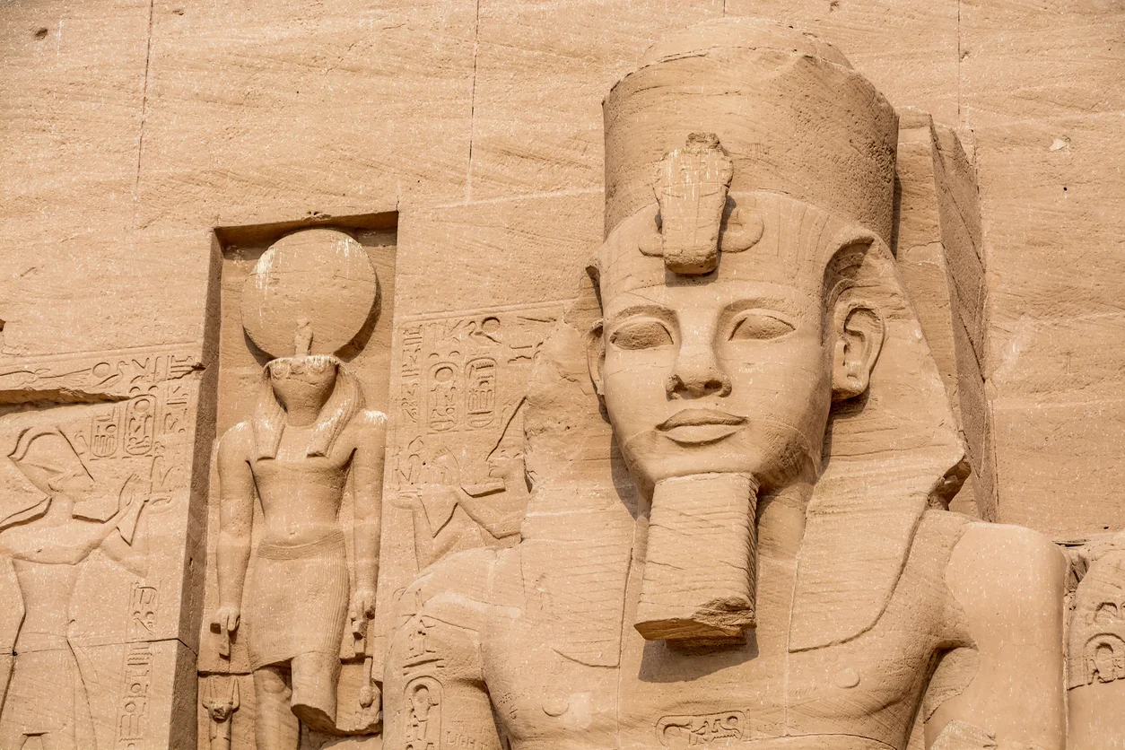 Abu Simbel temple, a magnificent landmark built by pharaoh Ramesses the Great, Egypt