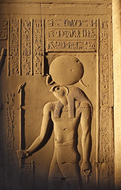 Horus was a god of the sky. He is probably most well-known as the protector of the ruler of Egypt. Kom Ombo temple, Egypt