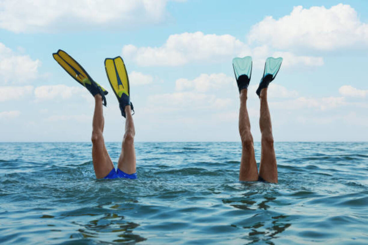 Beginner snorkeling at Mahmya Island
