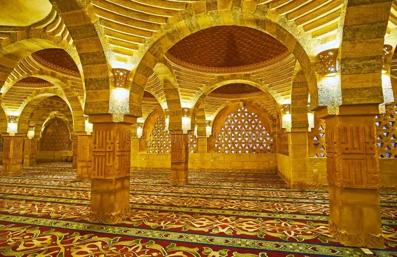 Mosque interior prayer hall