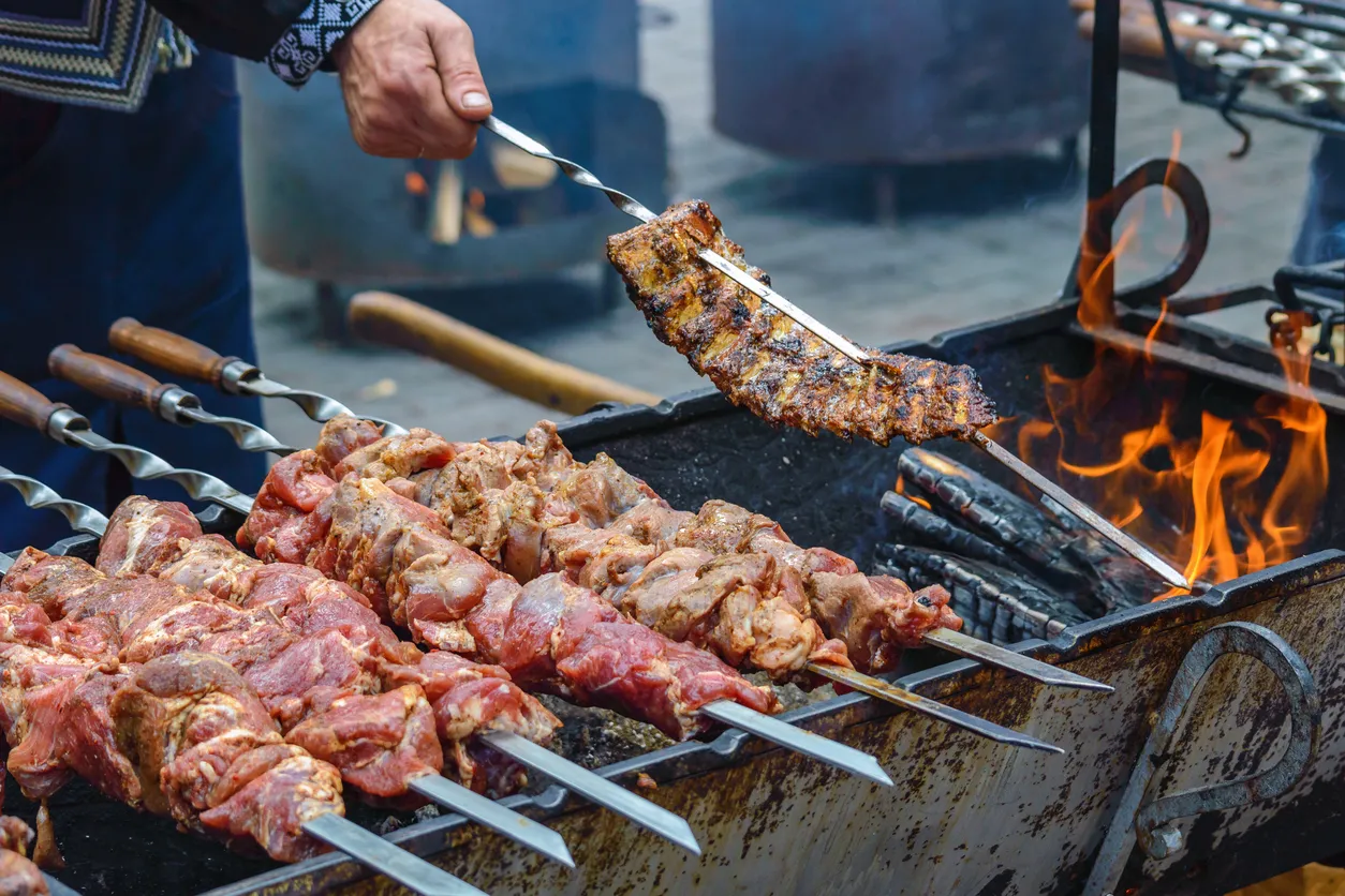 Traditional Egyptian cooking demonstration in Old Market Sharm El Sheikh restaurant