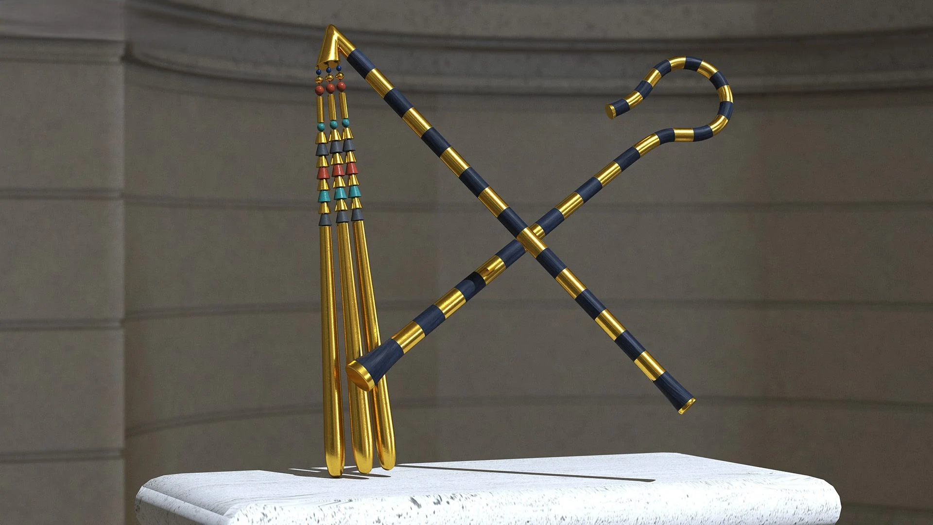 Ancient Egyptian hieroglyphs, symbols, and mystical inscriptions