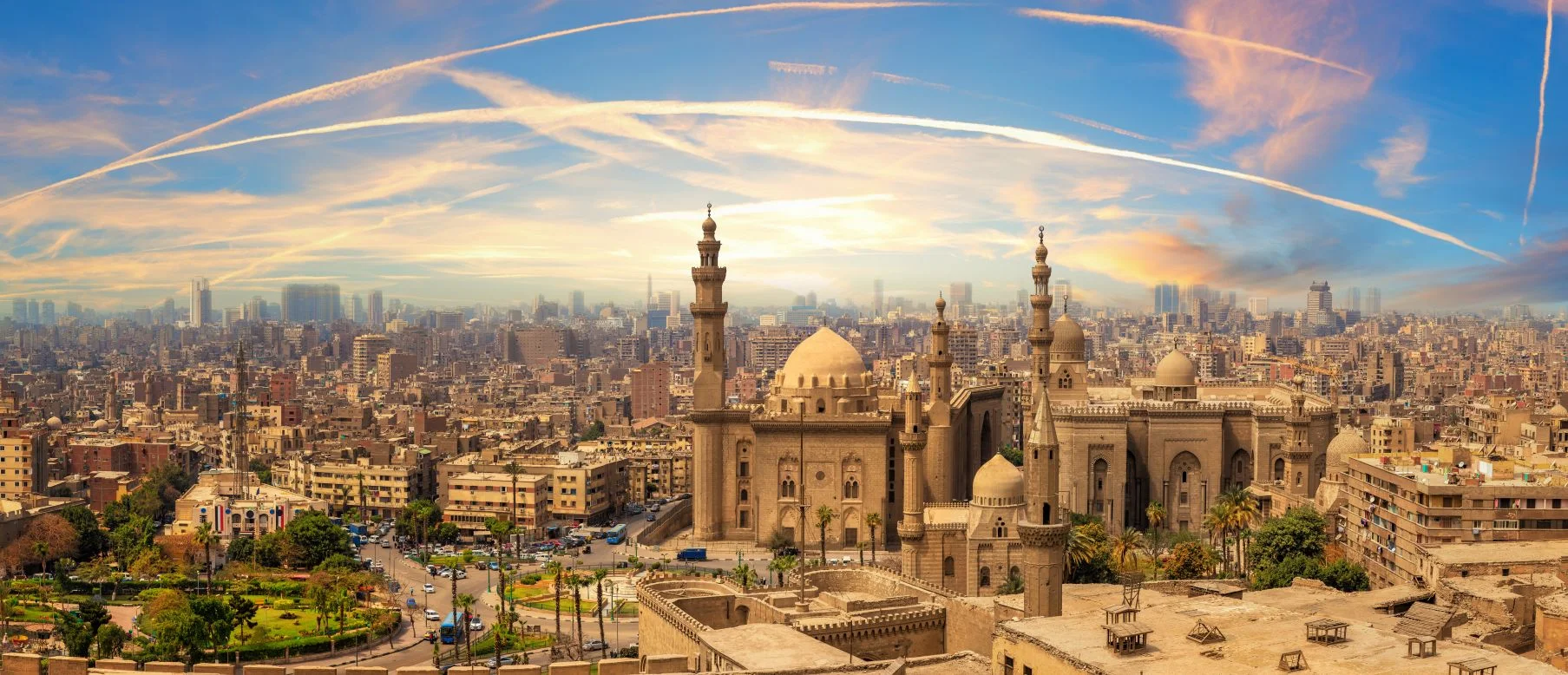 View of the minarets and domes of Islamic Cairo from the Citadel