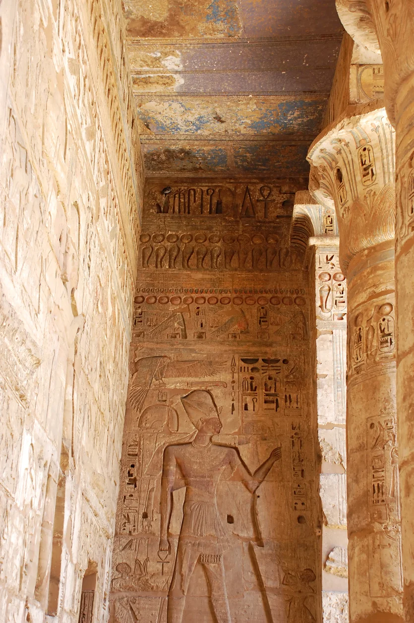 Egyptian temple Ipet-isut ("The Most Selected of Places"), the main place of worship of the Theban Triad with Amun as its head, in the monumental city of Thebes.