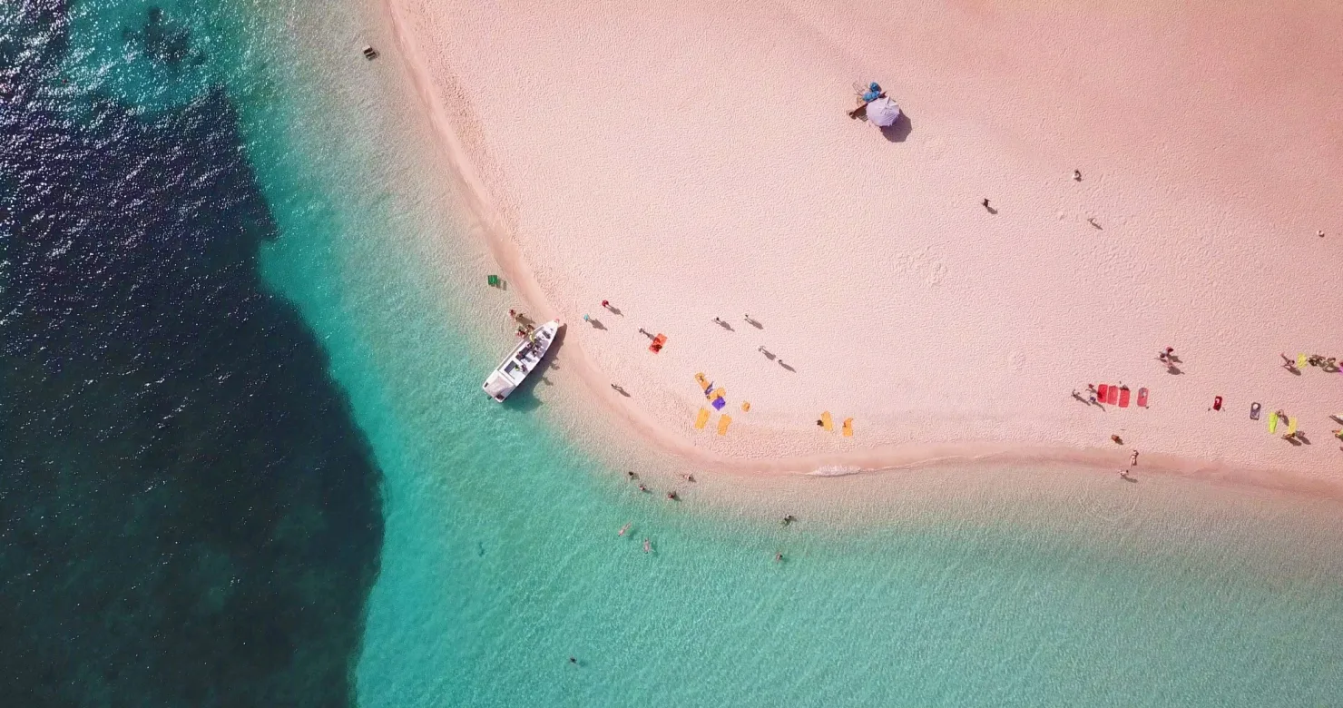 Orange Bay Island, Hurghada — white sandbar and turquoise lagoon