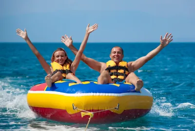 From Sharm: Parasailing, Glass Boat, Watersports, and Lunch