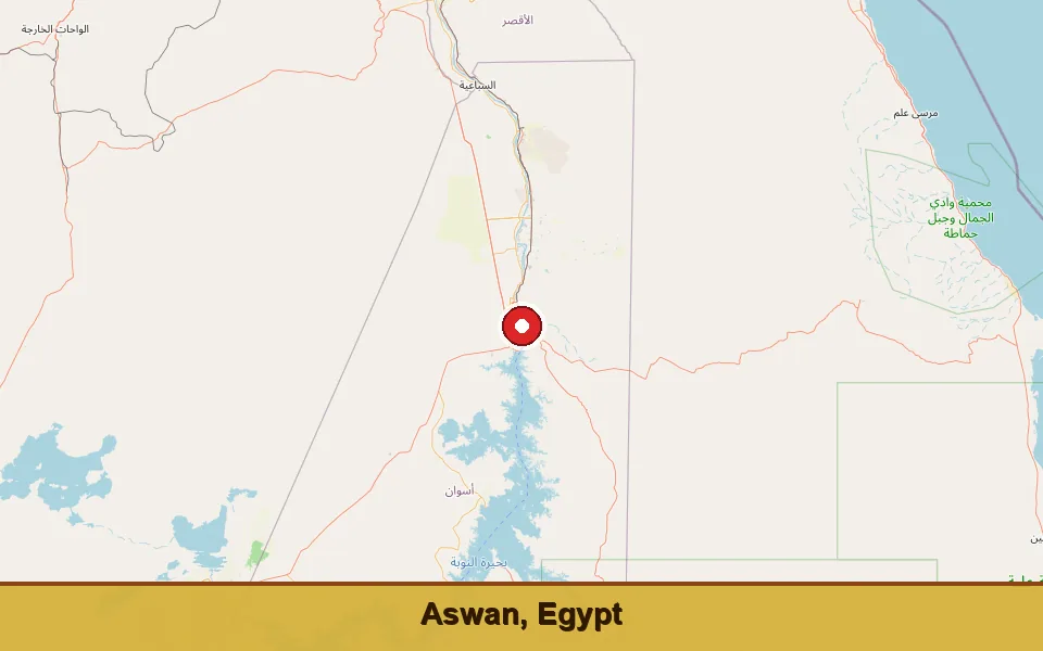 Mapa: dónde está Asuán en Egipto (región del Alto Egipto)