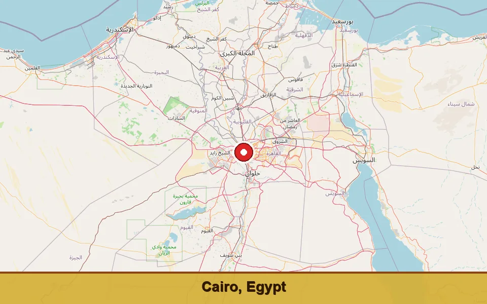 Mapa: dónde está El Cairo en Egipto (región del Bajo Egipto)