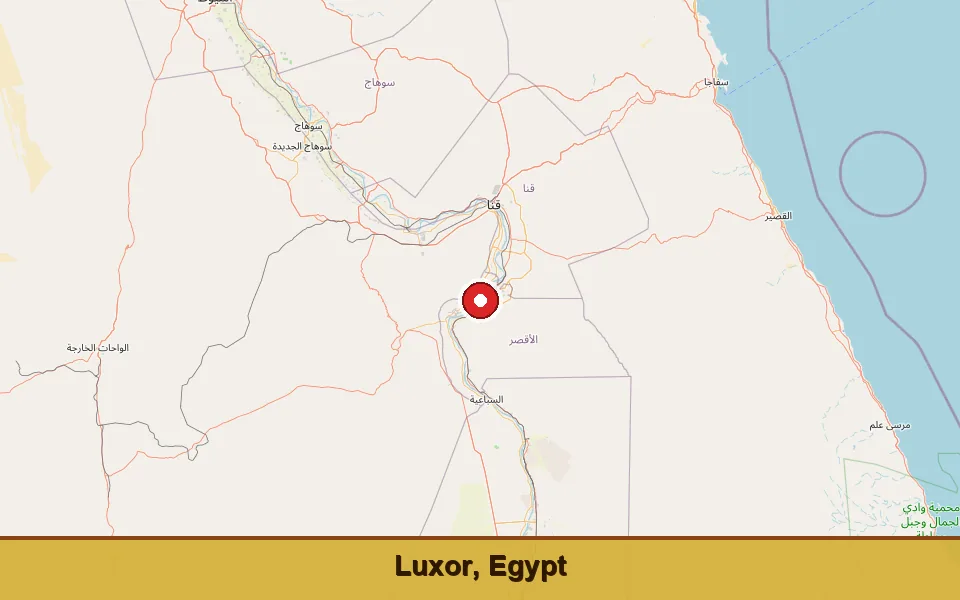Mapa: dónde está Luxor en Egipto (región del Alto Egipto)