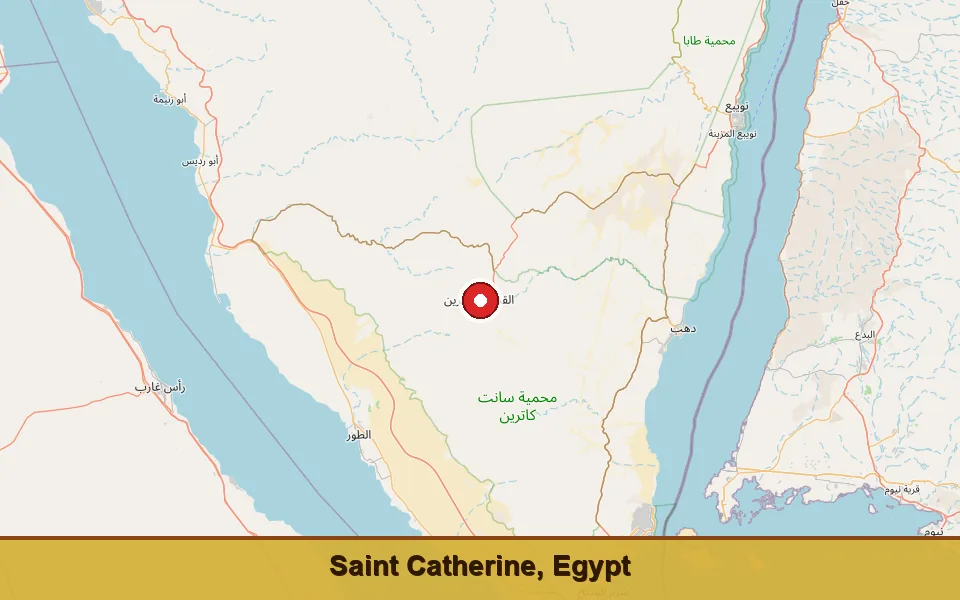 Mapa: dónde está Santa Catalina en Egipto (región del Sinaí)